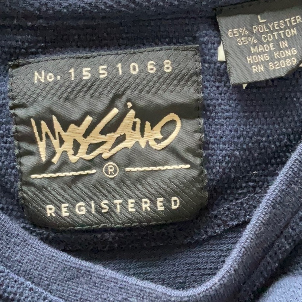 Men's Navy Blue Long Sleeve Shirt - Picture 4 of 5